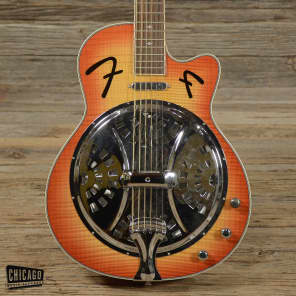 Fender FR-50 CE Resonator Sunburst Cutaway & Electronics | Reverb