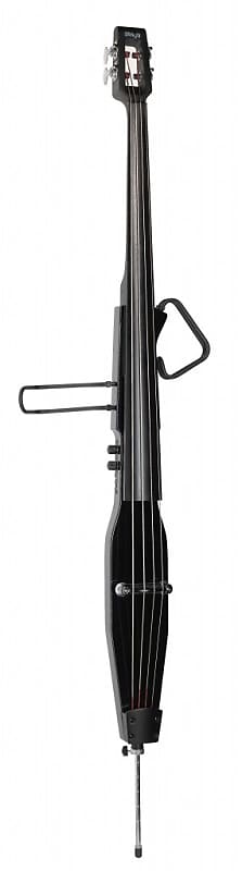 Stagg 3/4 electric double bass w/ gigbag, metallic black image 1