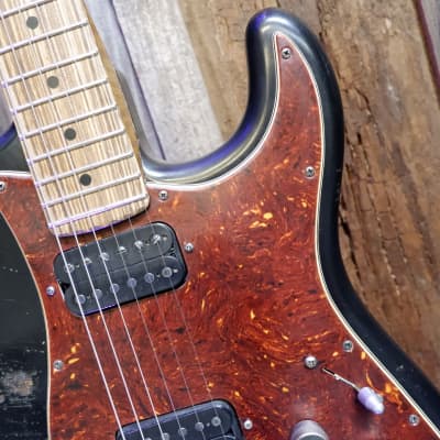 Keith Holland Custom S-ANS #1326 - Black Nitro with Red Tortoiseshell Pickguard image 8
