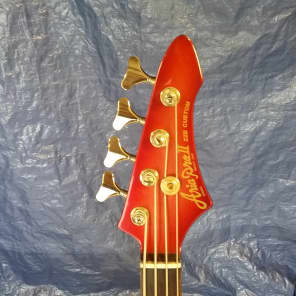 Aria Pro II ZZ Custom bass 1984 Amber Red image 6
