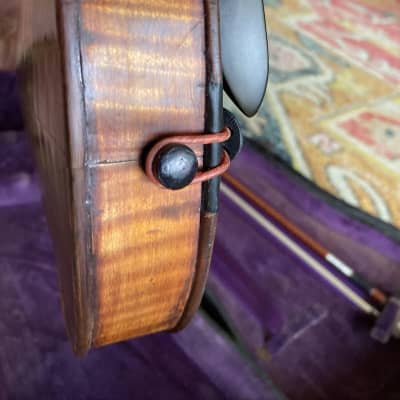1924 John Juzek Antique 3/4 Violin Orig Case and Bow Beautiful and Ready to Play image 10