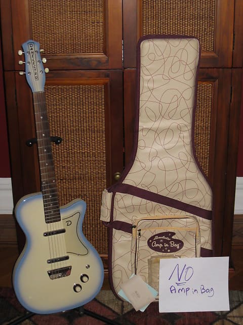 lite use Danelectro 56-U2 Reissue 90s/00s creme w/purple burst +NOS Dano  gigbag (NO amp in bag) 56U2