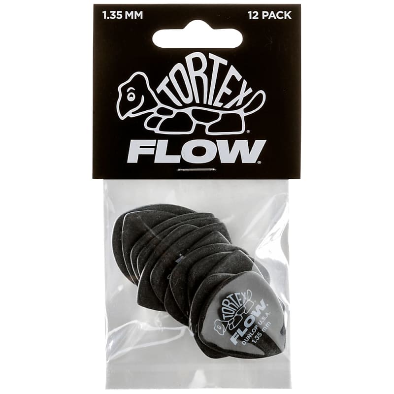 Dunlop Tortex Flow Picks 12-Pack, 558P - 1.35 image 1