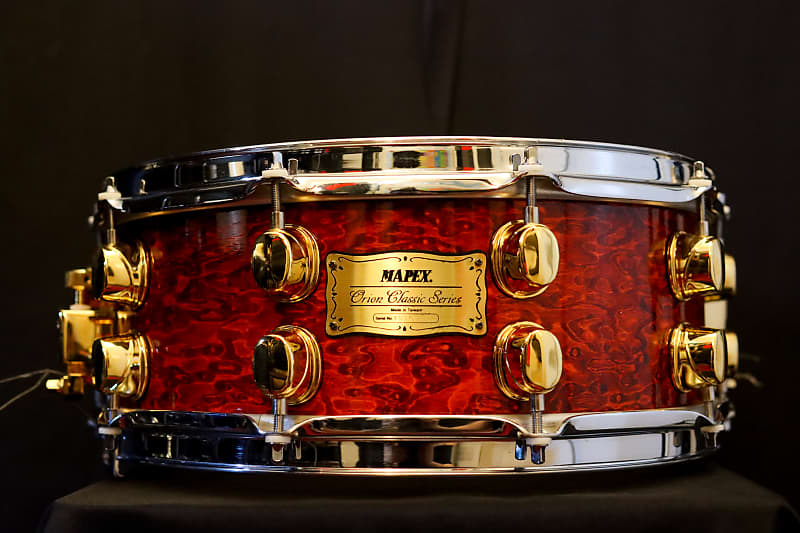 Mapex Orion Classic Series Snare Drum 5.5x14 Transparent Amber/Red