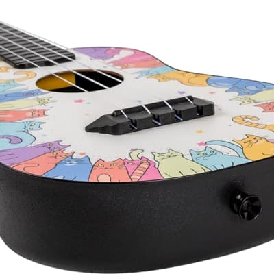 Flight TUC-KITTY Concert Travel Ukulele - linden wood top with an ABS body, neck, fretboard and bridge. image 8