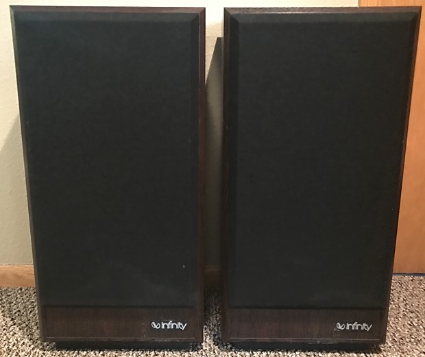 Infinity Studio Monitor 100 SM 100 stereo hi fi floor two way speakers 1986 Black Cherry finish