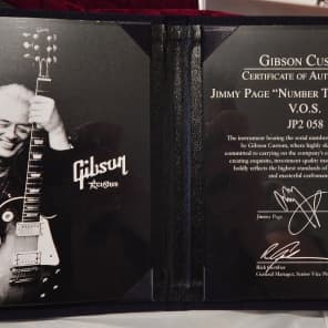 09' Gibson Les Paul Custom Shop VOS Jimmy Page #2 W/ Case Candy, Case, Etc. image 8