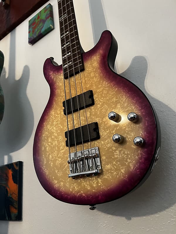 ギター Daisy Rock Stardust Elite Midnight Burst Daisy Rock Stardust Elite Bass Guitar Midnight Purple Burst