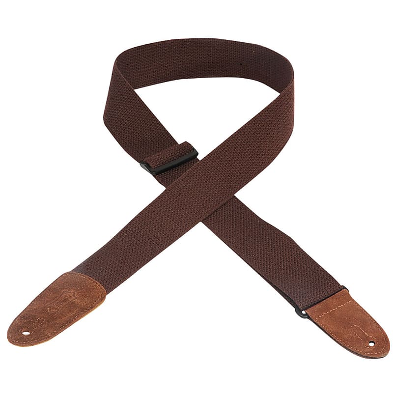 Levy's MC8 Cotton Leather Guitar Strap Brown image 1