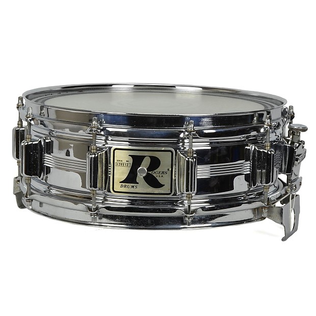Rogers "Big R" Dyna-Sonic 5x14" Chrome Over Brass Snare Drum 1975-1984 image 1