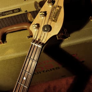 Postal Dixie Flyer Jr Short Scale Bass Walnut and Cherry image 7