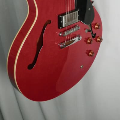 Epiphone Dot ES-335 Red Semi-hollow Electric Guitar with case used Upgraded Gibson '57 Classic Pickups image 3