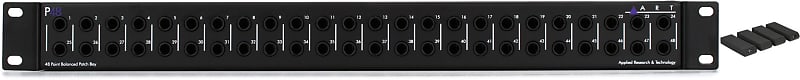 ART P48 48-point 1/4" TRS Balanced Patchbay  Bundle with Auralex MoPAD Monitor Speaker Isolation Pads image 1