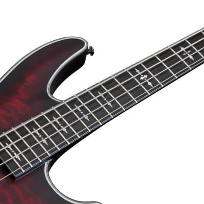 Schecter Hellraiser Extreme-4 Crimson Red Burst Satin CRBS Electric Bass - NEW - FREE GIG BAG image 6