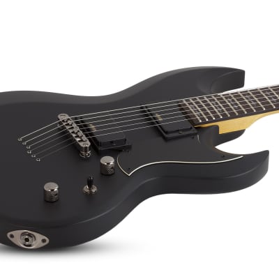 Schecter Demon S-II 6-String RH Electric Guitar-Satin Black image 1