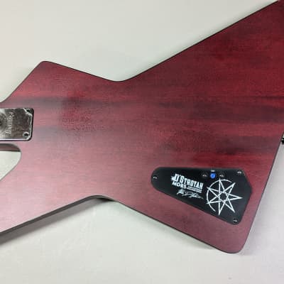 Ibanez MDB5-OXB Mike D'Antonio Signature Destroyer Bass 2022 - 2023 - Oxblood Weathered Black - DR Red Devil Stings and custom case image 9