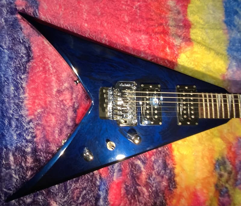 Reduced! 1997 Jackson King V in Blue Swirl Finish! Made in Japan 