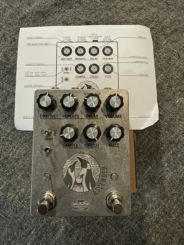 Polarbear Effects ASCENDER Delay & Bit Crusher! Effect Pedal Reverb