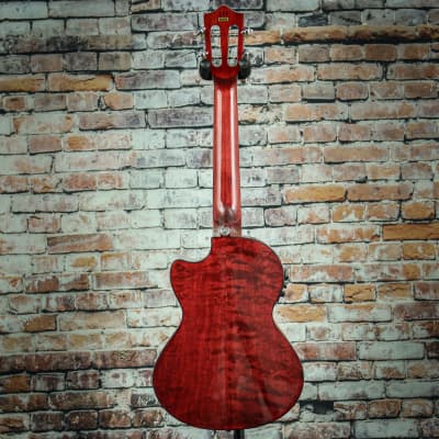 Lanikai Quilted Maple Tenor Ukulele W/ Preamp | Red Stain image 3