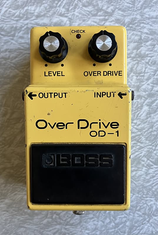 BOSS Over Drive OD-1 イエロー BOSS OD-1 Overdrive 1983 W/Box Vintage Guitar PedalMade in