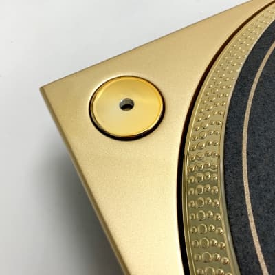 2 Technics SL-1200 MK3 Custom Gold Turntables with New M44G