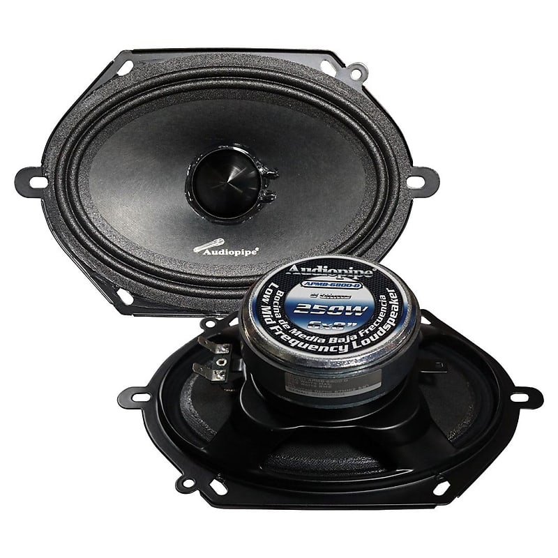 Audiopipe 6x8 In. Low Mid Frequency Speaker 125W RMS/250W Max 8