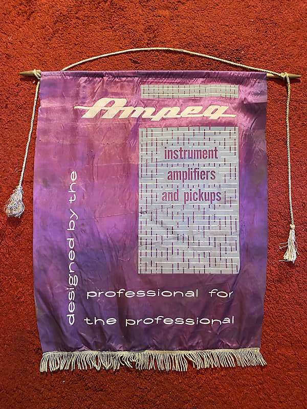 Ampeg Vintage Advertising Banner 1960s image 1