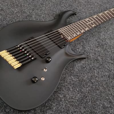 KOLOSS X7 headless Aluminum body 7 string electric guitar black image 7