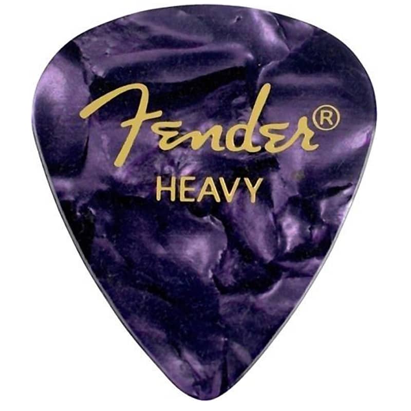 Fender 351 Heavy Perloid Purple Moto Guitar Picks - 48 Pack image 1