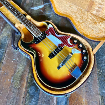 EKO Florentine Bass guitar 1960’s - Sunburst original vintage italy vox image 2