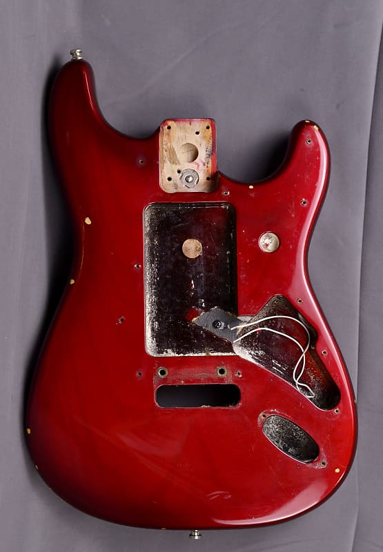 1997 Vintage Fender Stratocaster Plus Body Crimson Burst Original USA Strat 1990's image 1