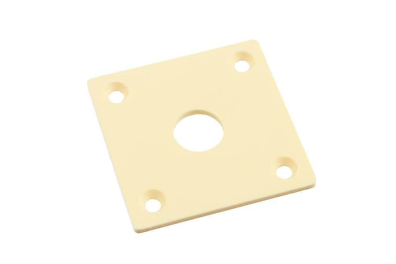 Ivory Vintage-style Square Jackplate for Les Paul image 1