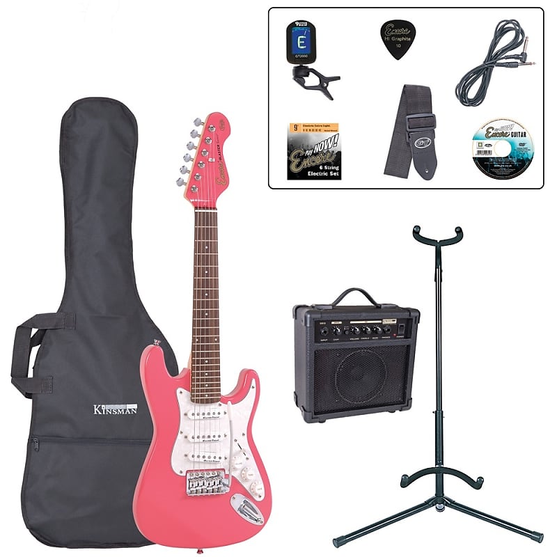Encore 3/4 Size Electric Guitar Pack ~ Pink image 1