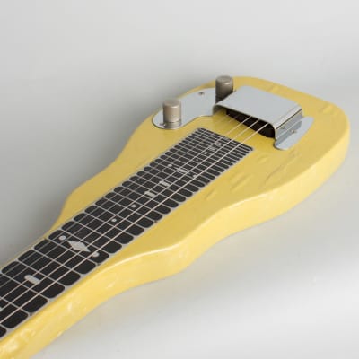 Fender  Champion Lap Steel Electric Guitar (1955), ser. #8970, original brown alligator chipboard case. image 7