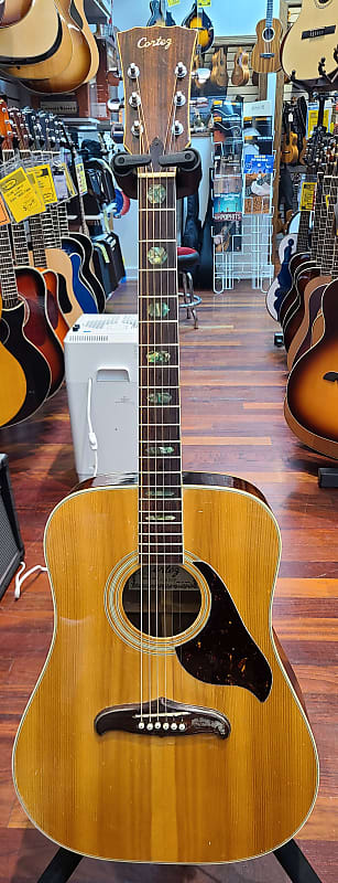 Cortez J-6600 J6600 Acoustic Guitar Made in Japan with hard case 1970s? - Natural image 1