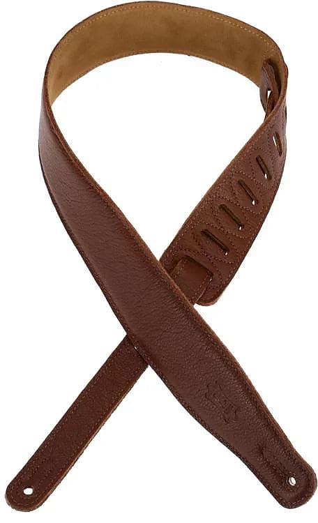 Levy's M26GF Garment Leather Guitar Strap - 2.5" (Brown) image 1