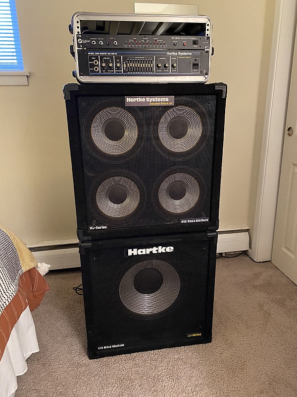 Hartke Ha3500 350 Watt Amp w/ Dual Stack Cabinets | Reverb