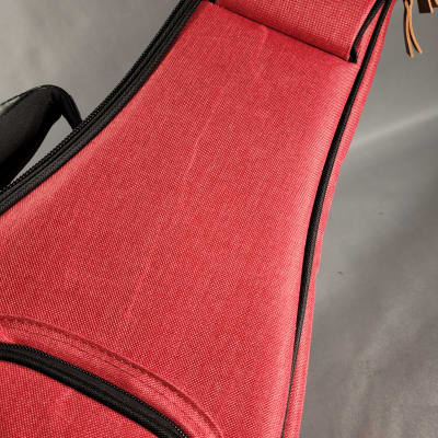 Kala Brand Music Co. Deluxe Cloth Tenor Ukulele Case - Red(Factory Blemish) w/ Blue Ukulele Strap image 6