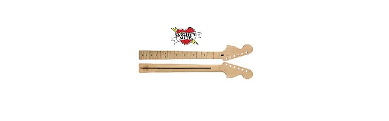 New Fender® Lic. Mighty Mite® Strat® style Maple compound radius neck with reversed large head image 1
