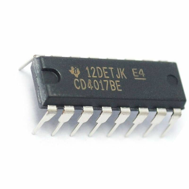 Texas Instruments CD4017BE CD4017 CMOS Decade Counter with 10 Decoded  Outputs (Pack of 10)