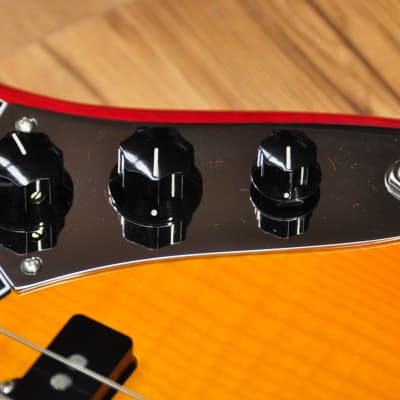 Fender Rarities Flame Ash Top Jazz Bass Plasma Red Burst image 8