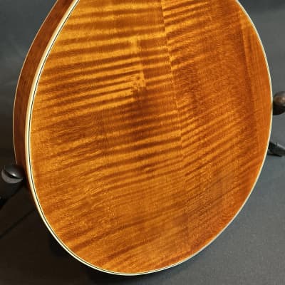 2020 Dearstone A5LC A-Style Mandolin Flamed Transparent Amber Finish image 10