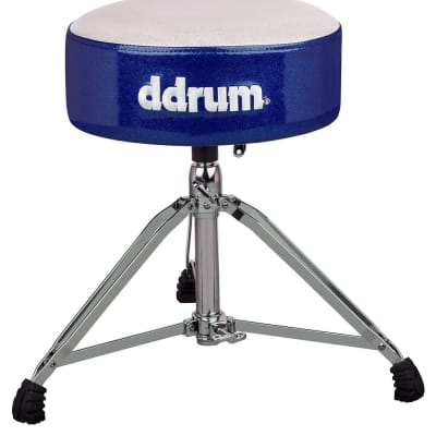 ddrum Mercury FAT Drum Throne white top/Blue side MFAT WB image 1