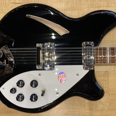 Rickenbacker 360/12 12-string Electric Guitar 21-Fret Version JetGlo (Black) image 4