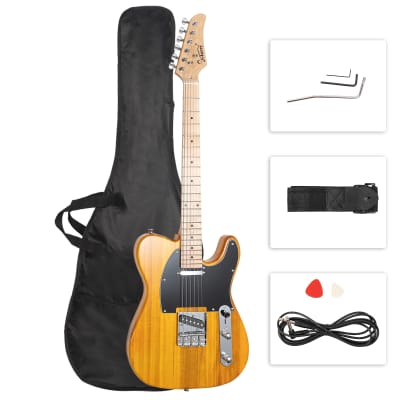 Glarry GTL Maple Fingerboard Electric Guitar Transparent Yellow image 2