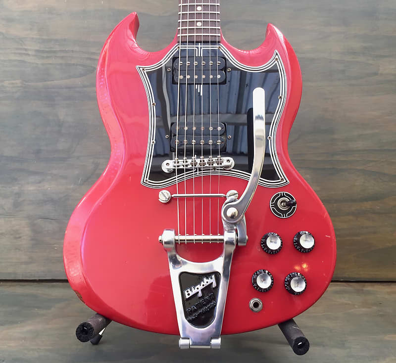 Gibson SG w/Bigsby B3 & Towner Down Tension Bar, Decoboom