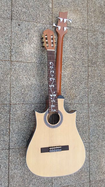 4 String Bass/ 6 String Classical/Electric Double Neck Busuyi Guitar. image 1