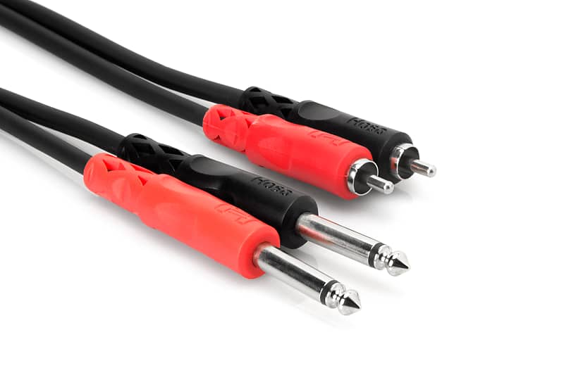 Hosa CPR202 Dual 1/4" TS to Dual RCA Stereo Interconnect - 2 Meter image 1