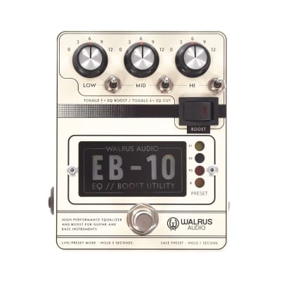 Walrus Audio EB-10 Preamp / EQ / Boost Guitar Effect Pedal - Cream - New for sale