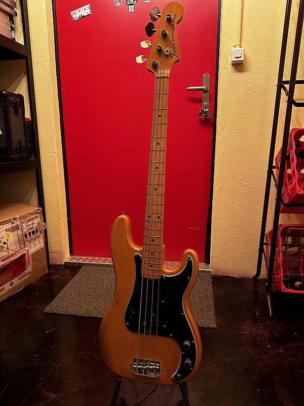 Fender Precision Bass with Maple Fretboard 1976 - Natural | Reverb